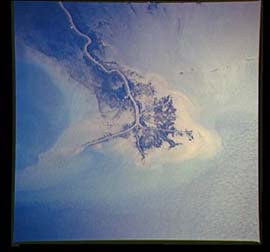 Aerial View of the Mississippi River Delta