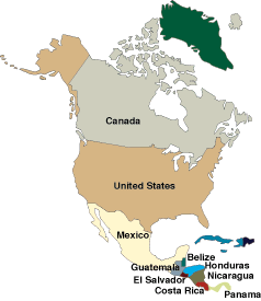 Map of North America